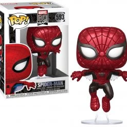 Funko Spider-man (Metallic) - Marvel 80 Years: First Appearence - 593 - Pop! Vinyl - Hot Topic Exclusive