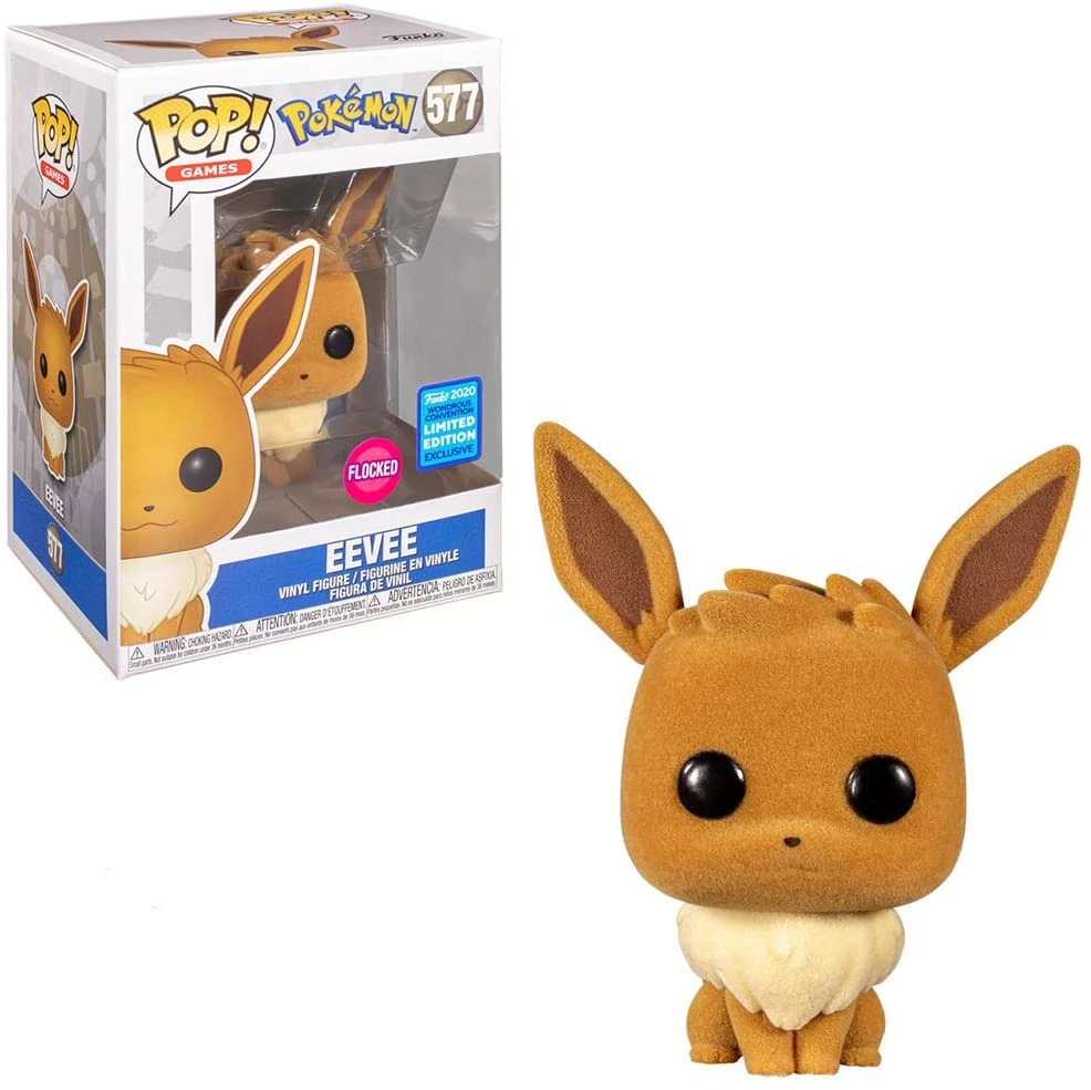 Funko Eevee (Flocked) - Pokemon - 577 - Pop! Vinyl - 2020 Wondrous Convention Exclusive 1 Funko Eevee (Flocked) - Pokemon - 577 - Pop! Vinyl - 2020 Wondrous Convention Exclusive