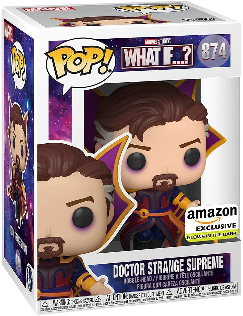 Funko Doctor Strange Supreme (Glow) - What If...? - 874 - Pop! Vinyl - Amazon Exclusive 1 Funko Doctor Strange Supreme (Glow) - What If...? - 874 - Pop! Vinyl - Amazon Exclusive