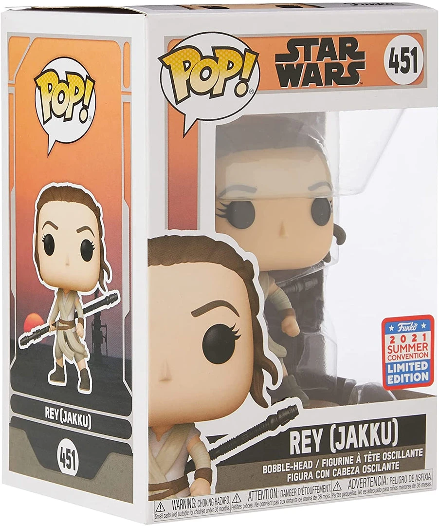 Funko Rey (Jakku) - Star Wars - 451 - Pop! Vinyl - 2021 Summer Convention Exclusive 1 Funko Rey (Jakku) - Star Wars - 451 - Pop! Vinyl - 2021 Summer Convention Exclusive