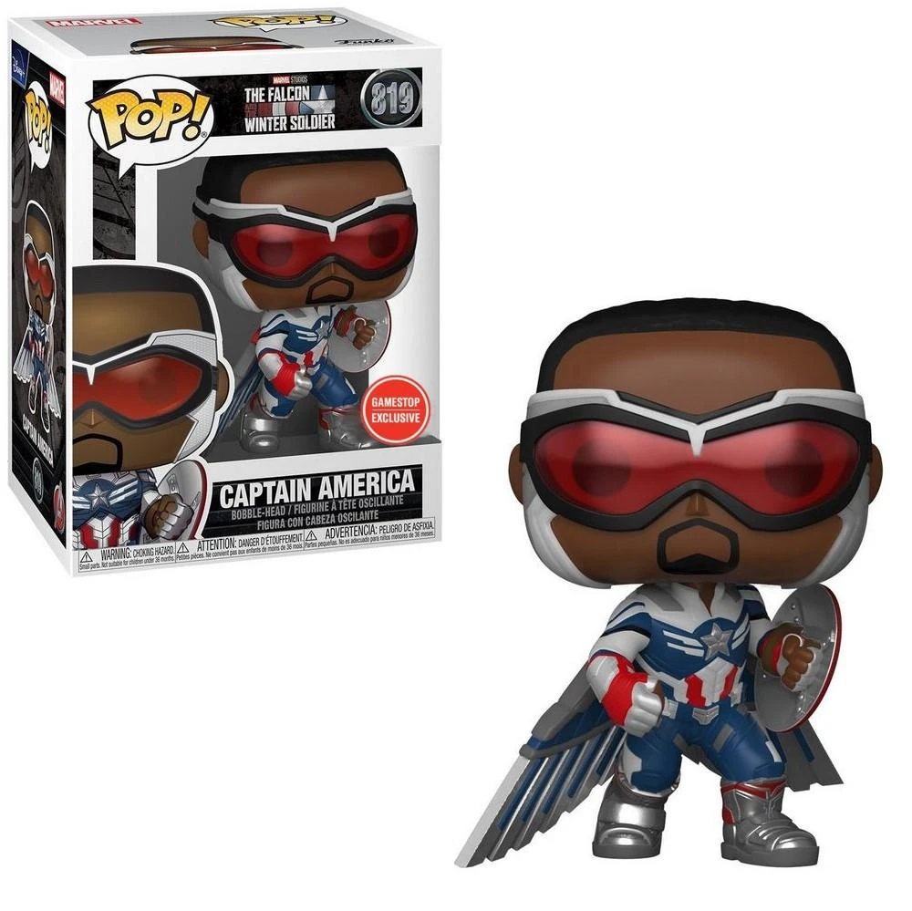 Funko Captain America - The Falcon & The Winter Soldier - 819 - Pop! Vinyl - Gamestop Exclusive 1 Funko Captain America - The Falcon & The Winter Soldier - 819 - Pop! Vinyl - Gamestop Exclusive
