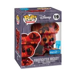 Funko Firefighter Mickey (Red) - Art Series - 19 - Pop! Vinyl - Walmart Exclusive W/ Hard Case