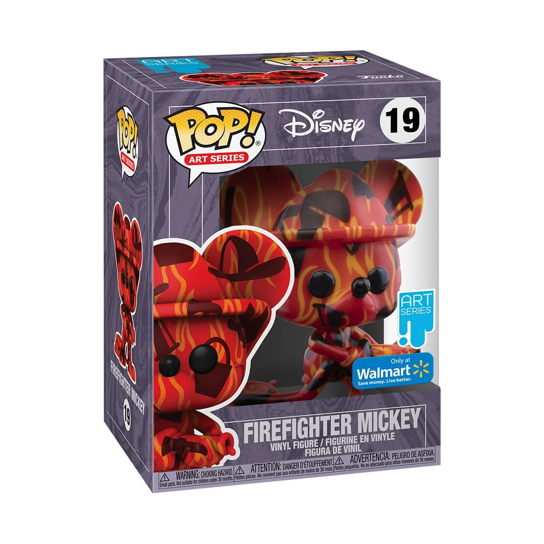 Funko Firefighter Mickey (Red) - Art Series - 19 - Pop! Vinyl - Walmart Exclusive W/ Hard Case 1 Funko Firefighter Mickey (Red) - Art Series - 19 - Pop! Vinyl - Walmart Exclusive W/ Hard Case