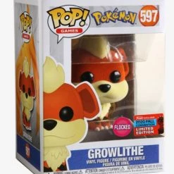 Funko Growlithe (Flocked) - Pokemon - 597 - Pop! Vinyl - 2020 Fall Convention Exclusive