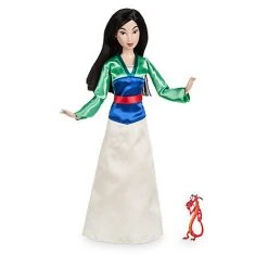 Disney Store Mulan Classic Doll With Mushu Figure - 11 1/2''